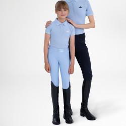 Pantalon d'équitation Euro-Star Impressive FullGrip Kids Bleu clair Pantalon d'équitation Euro-Star Impressive FullGrip Kids Bleu clair
