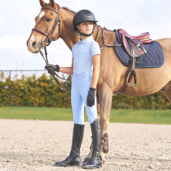 Pantalon d'équitation Euro-Star Impressive FullGrip Kids Bleu clair Pantalon d'équitation Euro-Star Impressive FullGrip Kids Bleu clair