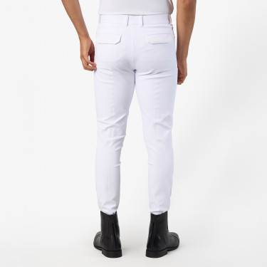 Pantalon d'équitation Euro-Star Camelio grip genoux homme Blanc