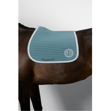 Tapis de selle Rider Harcour Karembar Paon Bleu Tapis de selle Rider Harcour Karembar Paon Bleu