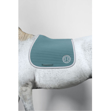Tapis de selle Rider Harcour Karembar Paon Bleu Tapis de selle Rider Harcour Karembar Paon Bleu