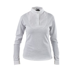 Chemise de concours manches longues Shires Aubrion Blanc