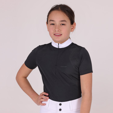 Chemise de concours Optima Qx jeune cavalier Shires Aubrion Noir