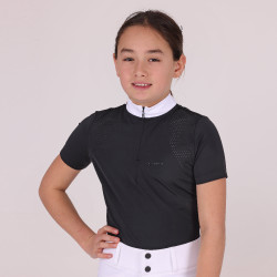 Wedstrijdshirt Optima Qx jonge ruiter Shires Aubrion Zwart