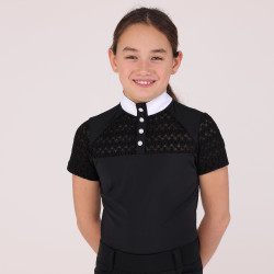 Wedstrijdshirt Optima Vx jonge ruiter Shires Aubrion Zwart