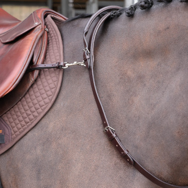Halsriem met handvat Shires Velociti Gara Bruin