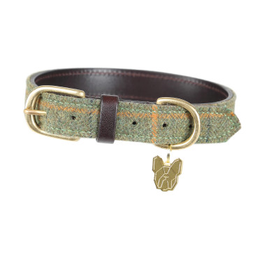 Collier pour chien en tweed Shires Digby & Fox Carreaux rouge / jaune / bleu Motifs