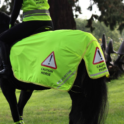 Shires Equi-Flector® mesh achterdeken Felgeel