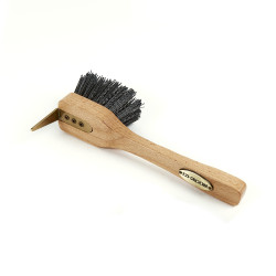 Premium Shires Ezi-Groom hoevenkrabber met borstel Hout Beige