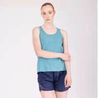 Débardeur coton React Shires Aubrion Brume Bleu