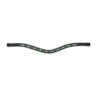 Frontdeel met groene strass Shires Velociti Gara Zwart