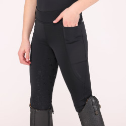 Legging d'équitation Optima LX jeune cavalier Shires Aubrion Noir Legging d'équitation Optima LX jeune cavalier Shires Aubrion Noir