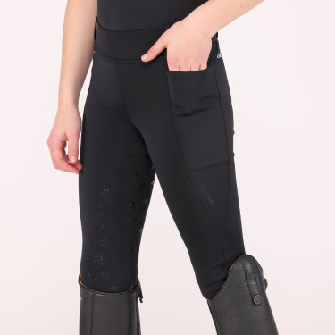 Legging d'équitation Optima LX jeune cavalier Shires Aubrion Noir Legging d'équitation Optima LX jeune cavalier Shires Aubrion Noir