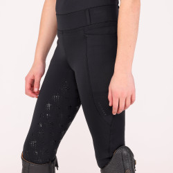 Legging d'équitation Optima LX jeune cavalier Shires Aubrion Noir Legging d'équitation Optima LX jeune cavalier Shires Aubrion Noir