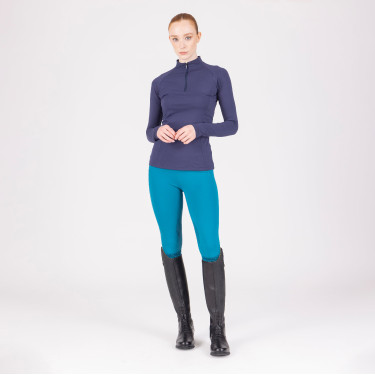 Legging d'équitation React Rhythm Shires Aubrion Martin-pêcheur Bleu