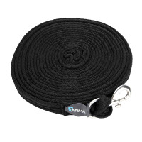 Longe de travail en sangle matelassée Shires Noir