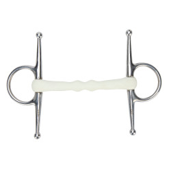 Shires EquiKind Softie bustrens met gebogen mondstuk Staal Grijs