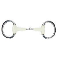 Mors à olives plat brisé EquiKind Softie Shires Acier Argent