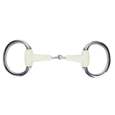 Mors à olives plat brisé EquiKind Softie Shires Acier Argent