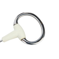 Mors à olives plat brisé EquiKind Softie Shires Acier Argent