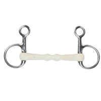 Mors baucher canon courbe EquiKind Softie Shires Acier Argent