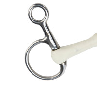 Mors baucher canon courbe EquiKind Softie Shires Acier Argent