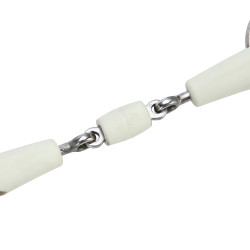 Mors gag deux anneaux double brisure EquiKind Softie Shires Acier Argent
