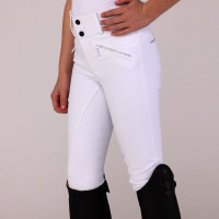 Pantalon d'équitation Optima LX jeune cavalier Shires Aubrion Blanc