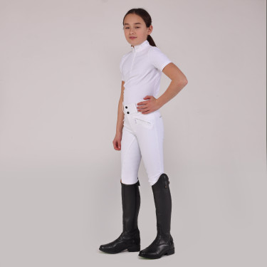 Pantalon d'équitation Optima LX jeune cavalier Shires Aubrion Blanc Pantalon d'équitation Optima LX jeune cavalier Shires Aubrion Blanc