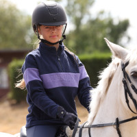Polaire quart de zip Equestrian jeune cavalier Shires Aubrion Minuit / bruyère Polaire quart de zip Equestrian jeune cavalier Shires Aubrion Minuit / bruyère