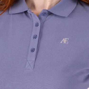 Polo manches courtes Equestrian Shires Aubrion Orage Bleu Polo manches courtes Equestrian Shires Aubrion Orage Bleu