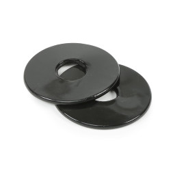 Rondelles de mors silicone Shires Noir