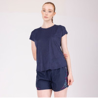 Technisch T-shirt React Shires Aubrion Middernacht Blauw Technisch T-shirt React Shires Aubrion Middernacht Blauw