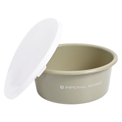 Voeremmer met deksel 6L Imperial Riding Basic Licht olijfkleurig Groen