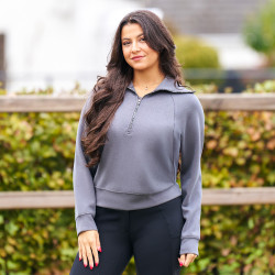 Trui Imperial Riding Katy dames Grijs Trui Imperial Riding Katy dames Grijs