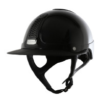 Antares Precision Premium-helm met Eclipse-klep Zwart / zwart / chroom / zwart