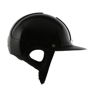 Antares Precision Premium-helm met Eclipse-klep Zwart / zwart / chroom / zwart