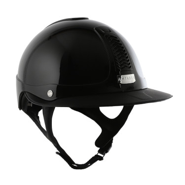 Antares Precision Premium-helm met Eclipse-klep Zwart / zwart / chroom / zwart
