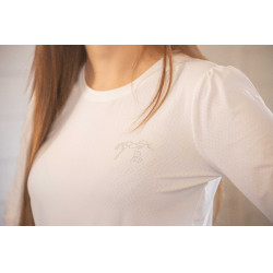 T-shirt Pénélope Techty Cha femme Écru Blanc