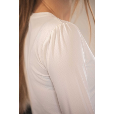 T-shirt Pénélope Techty Cha femme Écru Blanc