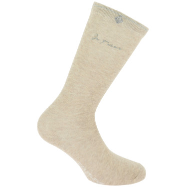 Chaussettes d’équitation rose EQUITHÈME Je t’aime