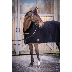 Fleece deken Diagonal Paddock Sport Zwart