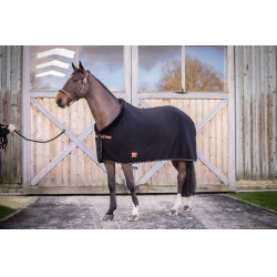 Fleece deken Diagonal Paddock Sport Zwart
