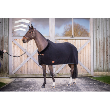 Fleece deken Diagonal Paddock Sport Zwart