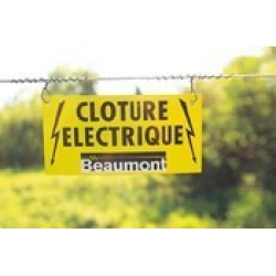 Verkeersbord omheining Beaumont Verkeersbord omheining Beaumont