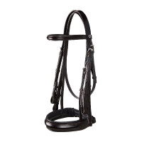 Leren dressuurhoofdstel Dressage Equestro Donkerbruin Leren dressuurhoofdstel Dressage Equestro Donkerbruin