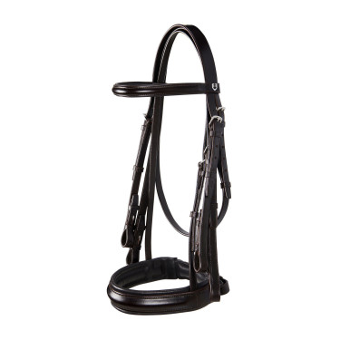 Leren dressuurhoofdstel Dressage Equestro Donkerbruin Leren dressuurhoofdstel Dressage Equestro Donkerbruin