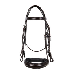 Bride de dressage en cuir Dressage Equestro Dark brown