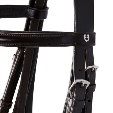 Leren dressuurhoofdstel Dressage Equestro Donkerbruin Leren dressuurhoofdstel Dressage Equestro Donkerbruin