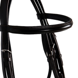 Leren dressuurhoofdstel Dressage Equestro Donkerbruin Leren dressuurhoofdstel Dressage Equestro Donkerbruin